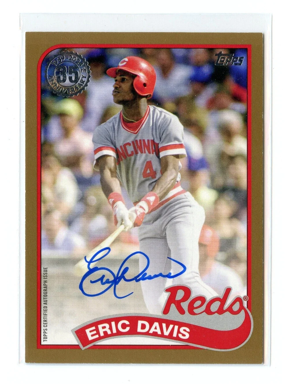 2024 Topps series 2 1989 35th Eric Davis Gold Autograph 50/50 signed auto